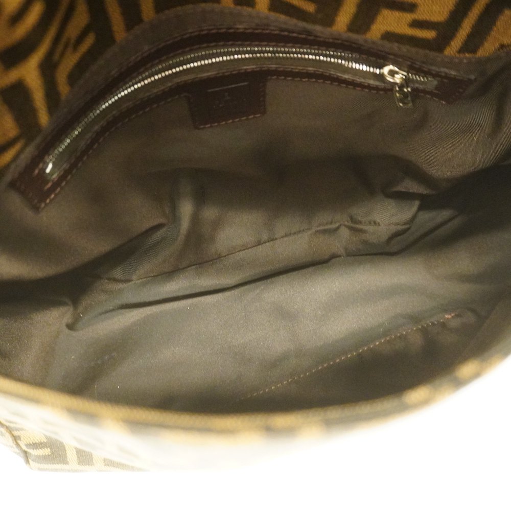 FENDI[3zc3916] Auth  Handbag Zucca Nylon Canvas Brown Silver metal - Picture 4 of 7